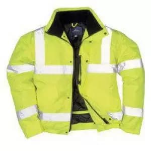 High Visibility Bomber Jacket Weather Proof With Padded Lining Medium