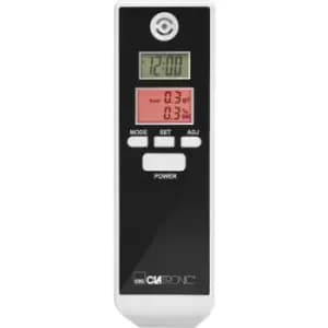 Clatronic AT 3605 Breathalyser White, Black 0.0 up to 1.9 ‰ Incl. display, Selectable SI units, Clock, Temperature display, Countdown function