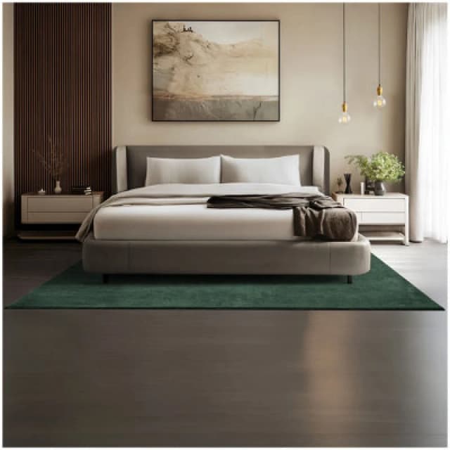 Tectake Rug Zonelle - Short Pile And Ultra-Soft, Rectangular Or Round 160 X 230 Cm - Green