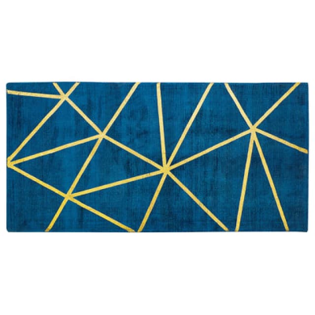 Beliani Rug Havza Blue 80 X 150 Cm Viscose