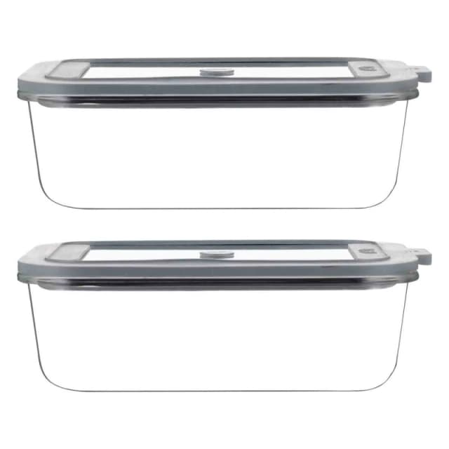 Kilner Set of 2 Fresh Storage 1.5L Rectangle Food Storage Transparent ONE SIZE