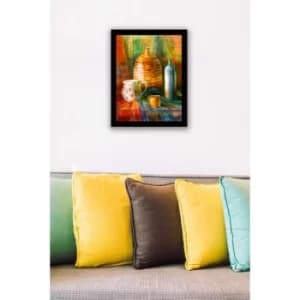 SC0311 Multicolor Decorative Framed MDF Painting