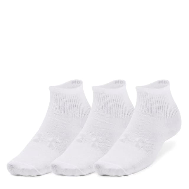 Under Armour Armour Ua Essential 3pk Qtr Yth Trainer Sock Unisex Kids - White White 7 - 11