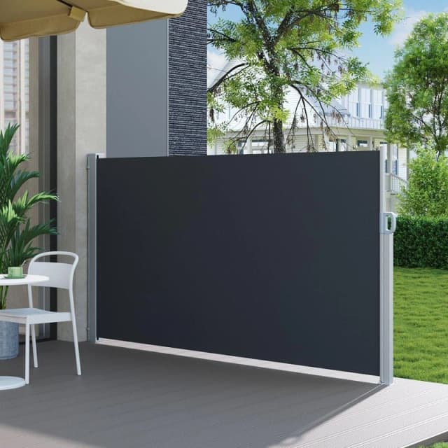 Breeins Outdoor Retractable Privacy Side Awning Black unisex One size