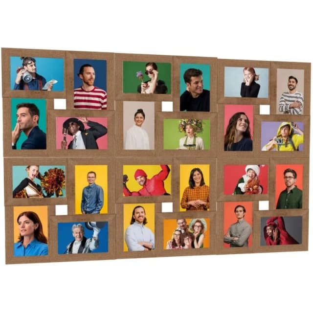 VIDAXL Collage Photo Frame for 24x(10x15 cm) Picture Light Brown mdf Vidaxl 8720286491799
