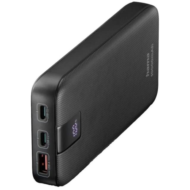 Hama Hama Power bank 10000 mAh Power Delivery 3.0, Quick Charge 3.0 LiPo Anthracite 00201718