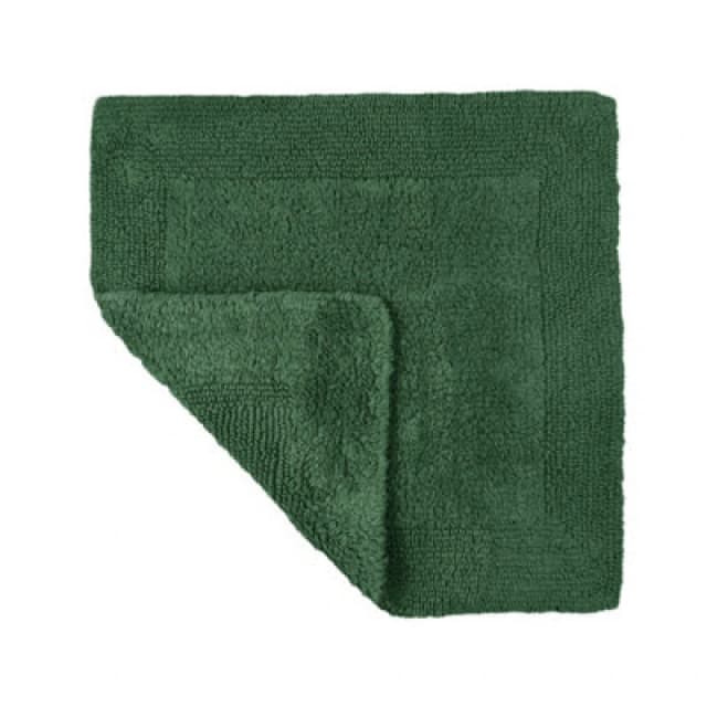 Allure Bath Fashions Elegance Reversible Heavyweight Square Bath Mat - Dark Green