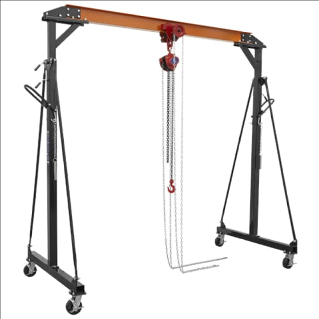Sealey Portable Gantry Crane Adjustable 1 Tonne with Geared Trolley Combo SG1000KITG
