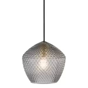 Orbiform Dome Pendant Ceiling Light Smoke Glass, E27