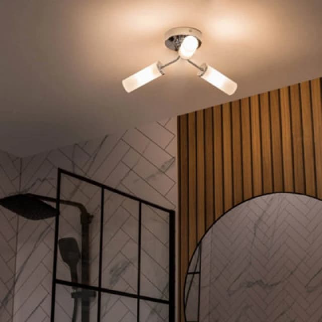ValueLights Canya 3 Way Silver Bathroom Ceiling Light (Flush) Silver unisex