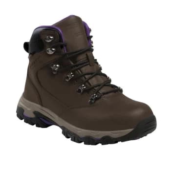 Regatta Ldy Tebay Leather Boots - Peat/AlpPurp