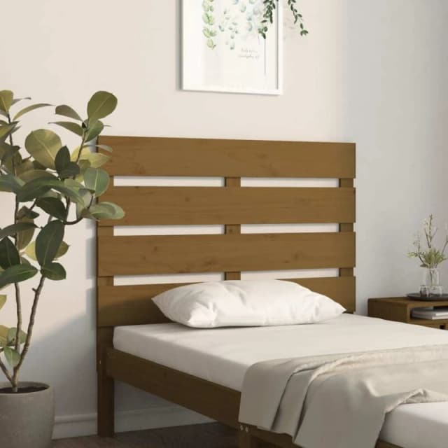 Vidaxl Headboard Honey Brown 100X3X80 Cm Solid Wood Pine, Brown 821335
