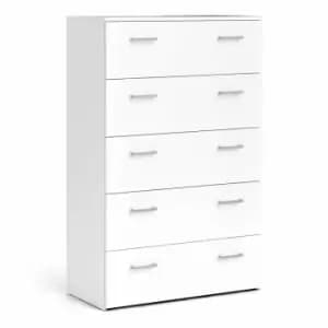 Space Chest Of 5 Drawers In White