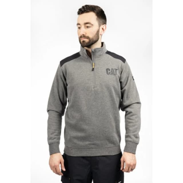 Caterpillar Essential quarter Zip Sweatshirt - Dark Heather Grey Dark Heather Grey Sml