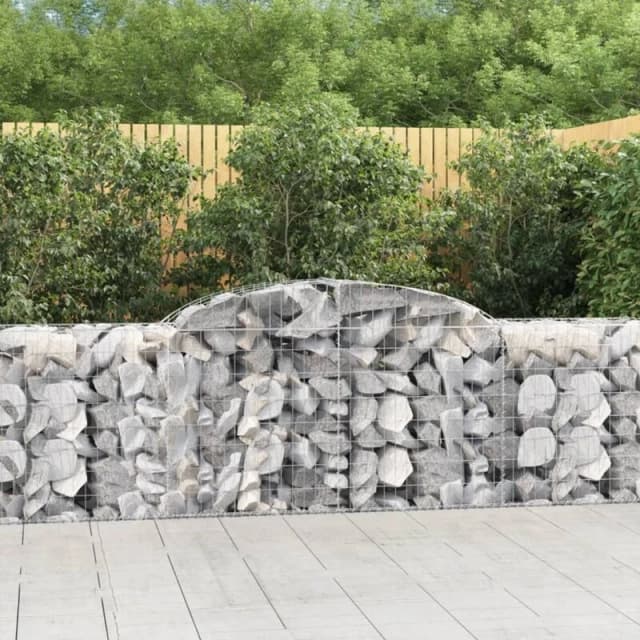 VIDAXL Vidaxl - Arched Gabion Baskets 4 pcs 300x50x80/100cm Galvanised Iron 8720845572686