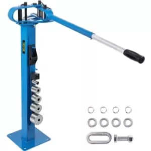 VEVOR Compact Bender Metal Manual Floor Type 7 Dies 1-3" Fabrication Metal Pedestal Solid Handle Telescoping Mountable 117.2cm Handle Rod Tube for