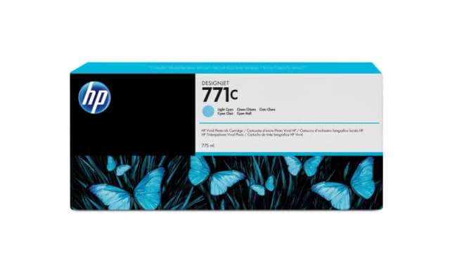 HP 771C 775-ml Light Cyan Designjet Ink Cartridge B6Y12A