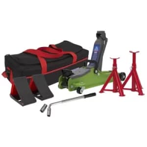 Sealey 1020LEHVBAGCOMBO Trolley Jack 2tonne Low Entry Short Chassi...