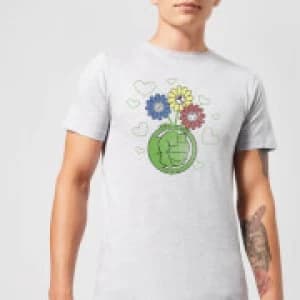 Marvel Avengers Hulk Flower Fist T-Shirt - Grey - 3XL