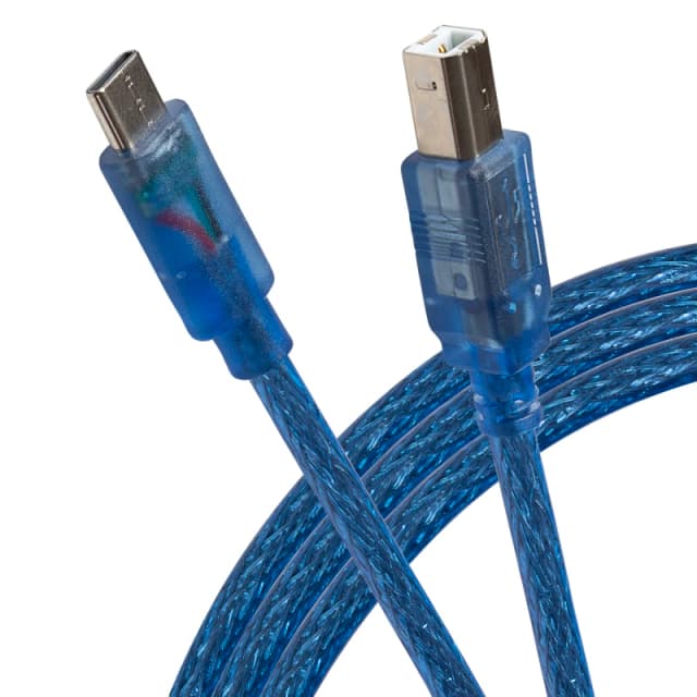 Maplin USB-C to USB-B Cable Braided V2.0 1m Blue