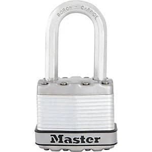 Master Lock Excell M1EURDLF Long Shackle Laminated Steel Padlock - 45mm