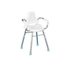 Langham Prima Aluminium Shower Stool With Arms & Backrest