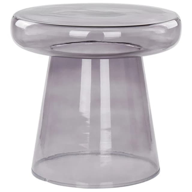 Beliani Side Table Caldera Glass Grey