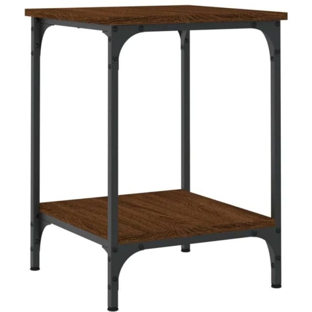 Vidaxl Coffee Table Brown Oak 40X40X55cm Engineered Wood, Brown 832827