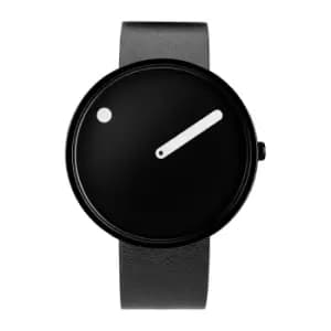 Picto 43361-4120B Black Dial And Leather Strap Wristwatch