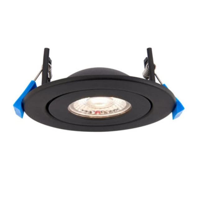 Netlighting Shield360 4CCT Tri Wattage Black IP44 8W Recessed Downlight Matt Black Paint Black