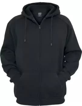 Urban Classics Blank Zip Hoodie Hooded zip black