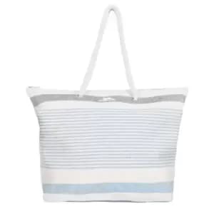 Trespass Womens/Ladies Totba Tote Bag (25L) (White/Blue Stripe)