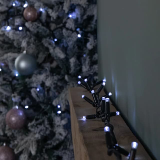 24m Set of 300 Connectable String Lights with White LEDs