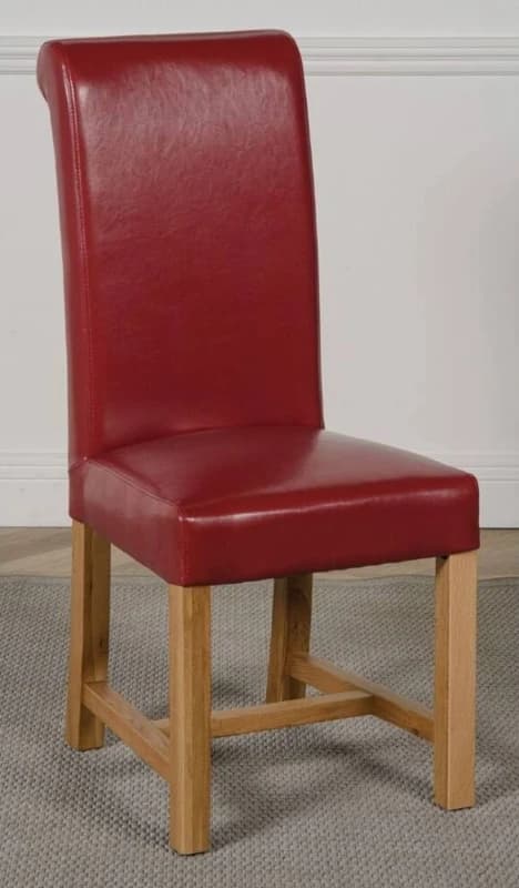 Thats Furniture Washington Leather Dining Chairs for Dining Room or Kitchen in Red Red Unisex