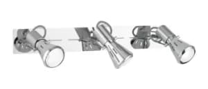 SPOT 3 Light Adjustable Spotlight Bars Chrome 45x15x10cm