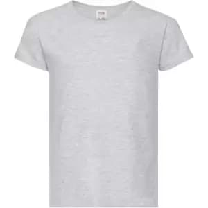 Fruit Of The Loom Girls Childrens Valueweight Short Sleeve T-Shirt (5-6) (Heather Grey)