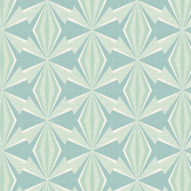 Hoopla Walls Sunray Diamond Teal Blue 10M Wallpaper Matt Smooth