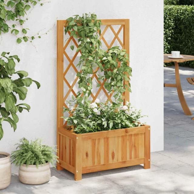 VIDAXL Garden Raised Bed with Trellis Solid Acacia Wood Vidaxl 8720286597040