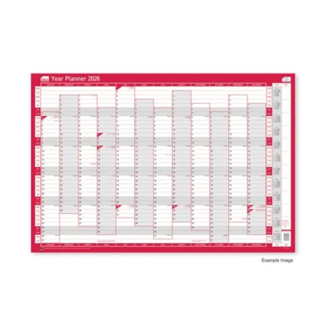 Sasco Year Planner Vertical Unmounted 2026 2410266 SY64582 SY64582
