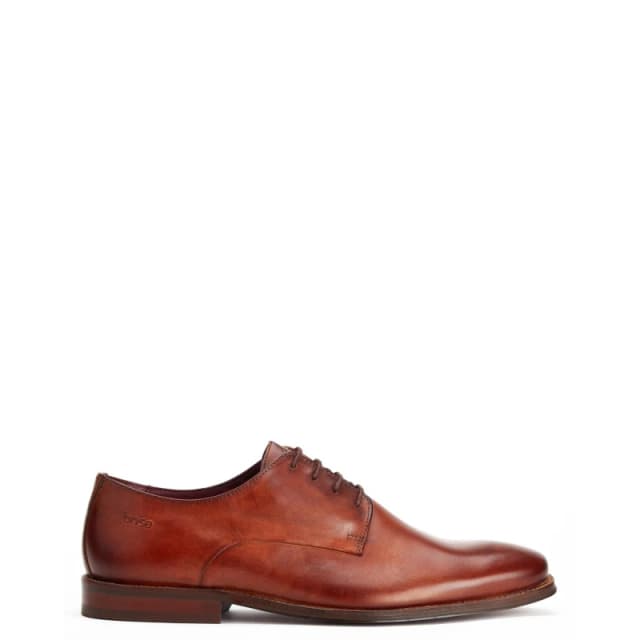 Base London Base London Men Marley Plain Toe Derby Shoe in Tan Size: 10 Tan 10 Male 5038538272045