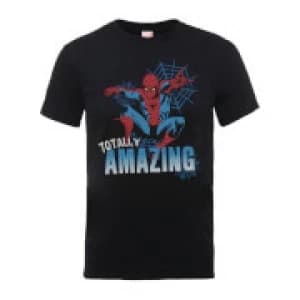 Marvel Comics Spider-Man Totally Amazing Mens Black T-Shirt - L - Black