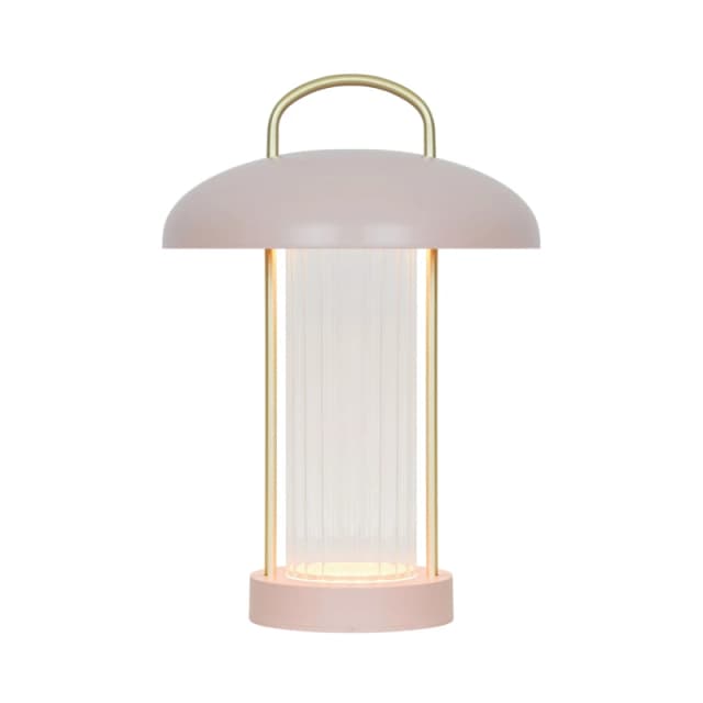 Nordlux Mirano Indoor Table Battery Light Pink Metal Solar Intergrated LED Sensor 3-Level Dimming, IP20 Pink Unisex