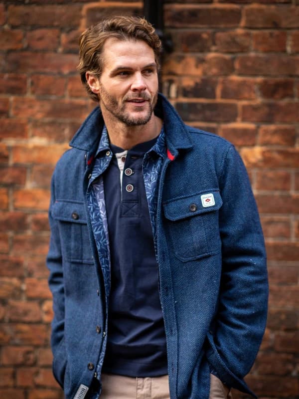 Brakeburn Brakeburn Men Calthorpe Shirt in Blue Size: 2X-large Blue XXL Male 5052414966637