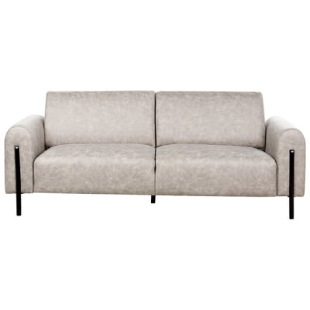 Beliani Sofa 3 Seater Askim Fabric Light Grey