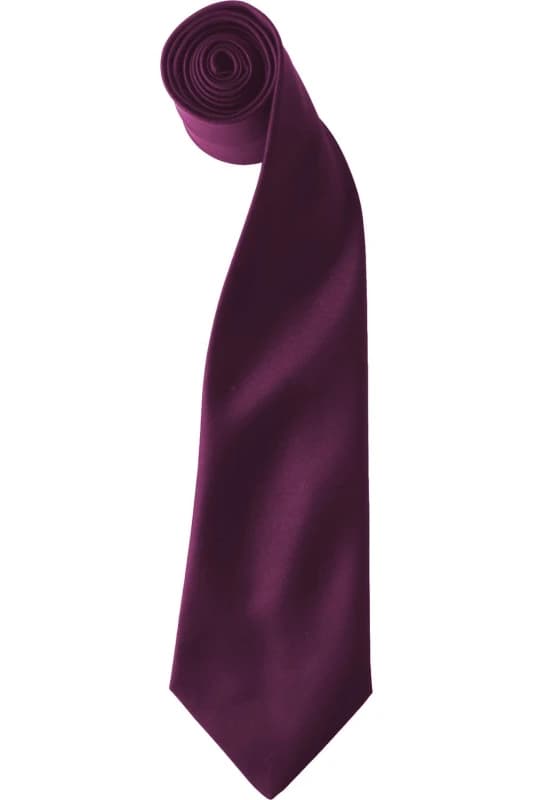 Premier Premier Men Colours Satin Clip Tie Pack of 2 in Aubergine Aubergine One Size Male 5059269153816