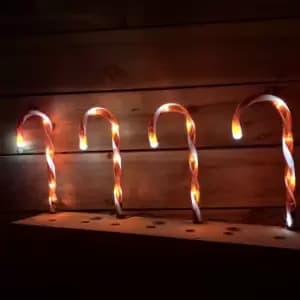 25cm 4pc Red Christmas Premier Candy Cane Path Markers