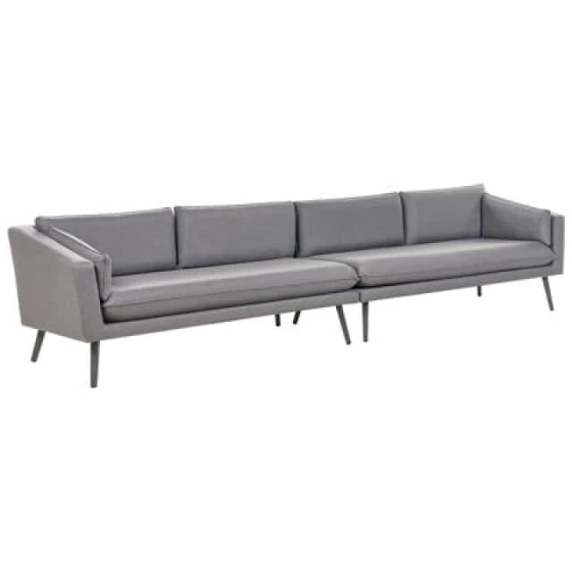 Beliani Garden Sofa 4 Seater Loretello Grey