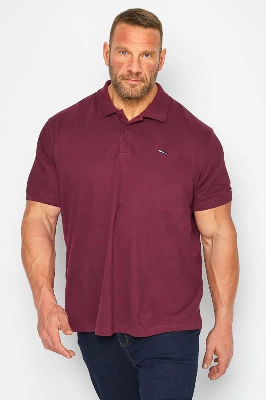 BadRhino BadRhino Men Short Sleeve Polo Shirt in Maroon Size: X-Large Maroon XL Male 5063110103240