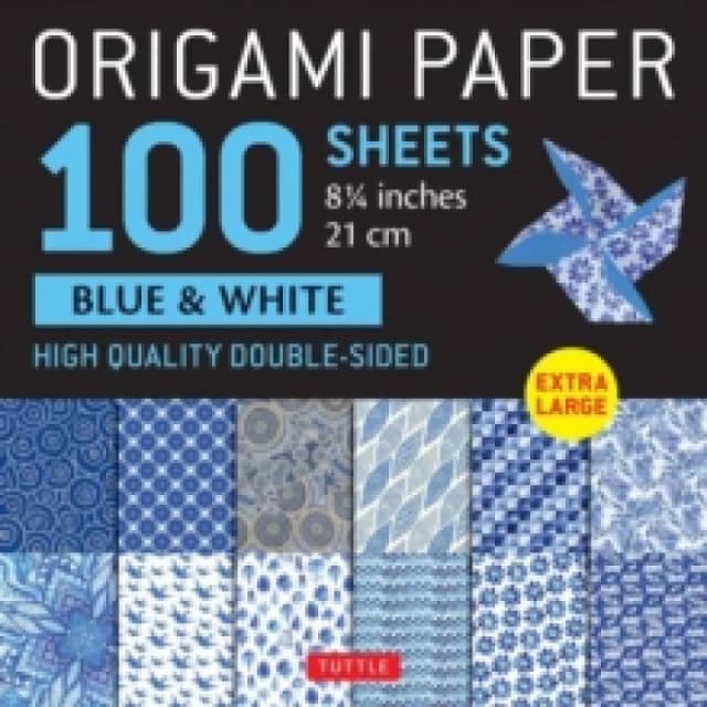 Origami Paper 100 sheets Blue & White 8 1/4 (21 cm). Notebook / blank book. By Tuttle Studio" Books