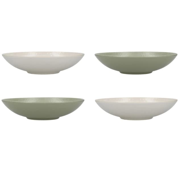 Kitchencraft Set of 4 Green White Pasta Bowls